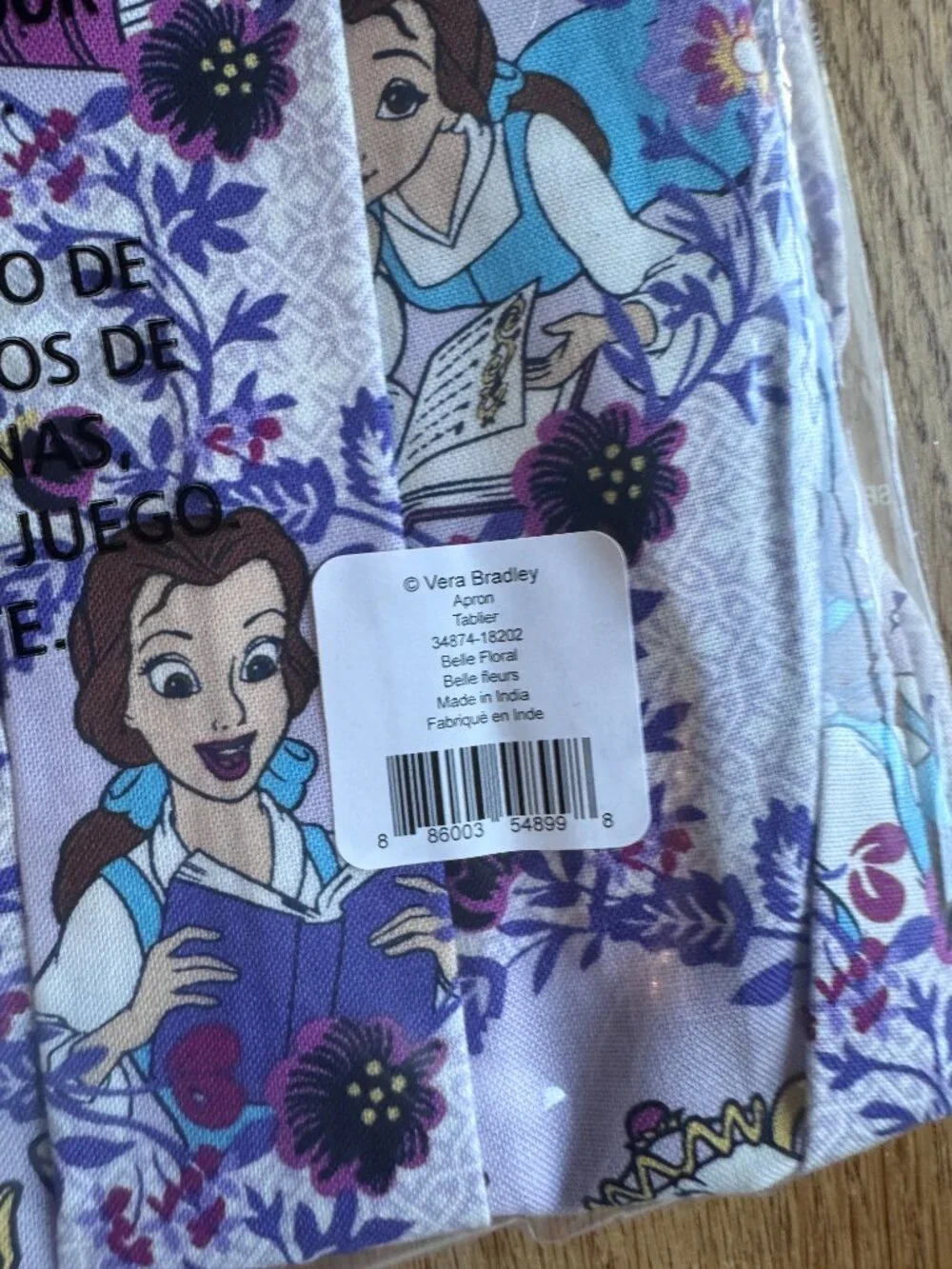 Vera Bradley Disney Belle Floral Apron NWT